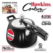 Hawkins CB40 Hard Anodised Pressure Cooker, 4-Liter, Contura Black - £72.26 GBP