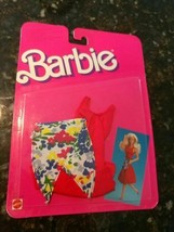NIP Mattel 1987 Barbie PRETTY CHOICES Fashion #4119 Red Floral Dress - $16.49