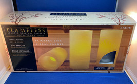 Box of 3 Real wax Flameless candles complete with batteries - £31.15 GBP