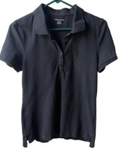 Amazon Essentials Small Black Polo Shirt Short Sleeved Plain Knit - $7.43