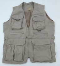 Cabela&#39;s Safari Khaki Utility Vest Fishing Hunting Photography Men&#39;s Siz... - $39.59