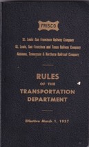 1957 Frisco Railroad Rules Book St Louis San Francisco Texas Railway  - $10.00