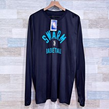 Greensboro Swarm NBA G League Nike Dri Fit Mesh Tee Black Long Sleeve Me... - $39.60