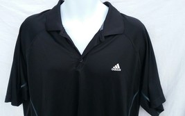 Adidas Climalite Black Polo/Golf shirt White Logo Size XLarge  - £12.54 GBP