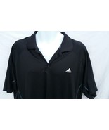 Adidas Climalite Black Polo/Golf shirt White Logo Size XLarge  - £12.61 GBP