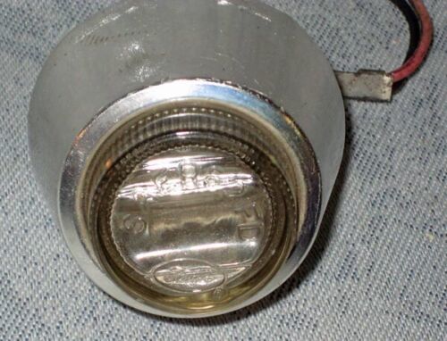 1962 Ford Galaxy Reverse Backup Light Clear Center Chrome Assemble SAER 62FD OEM - $44.55