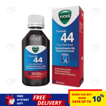 VICKS FORMULA 44 Cough Syrup Fast Relief Chest Congestion Phlegm &amp; Sore Throat - £19.14 GBP