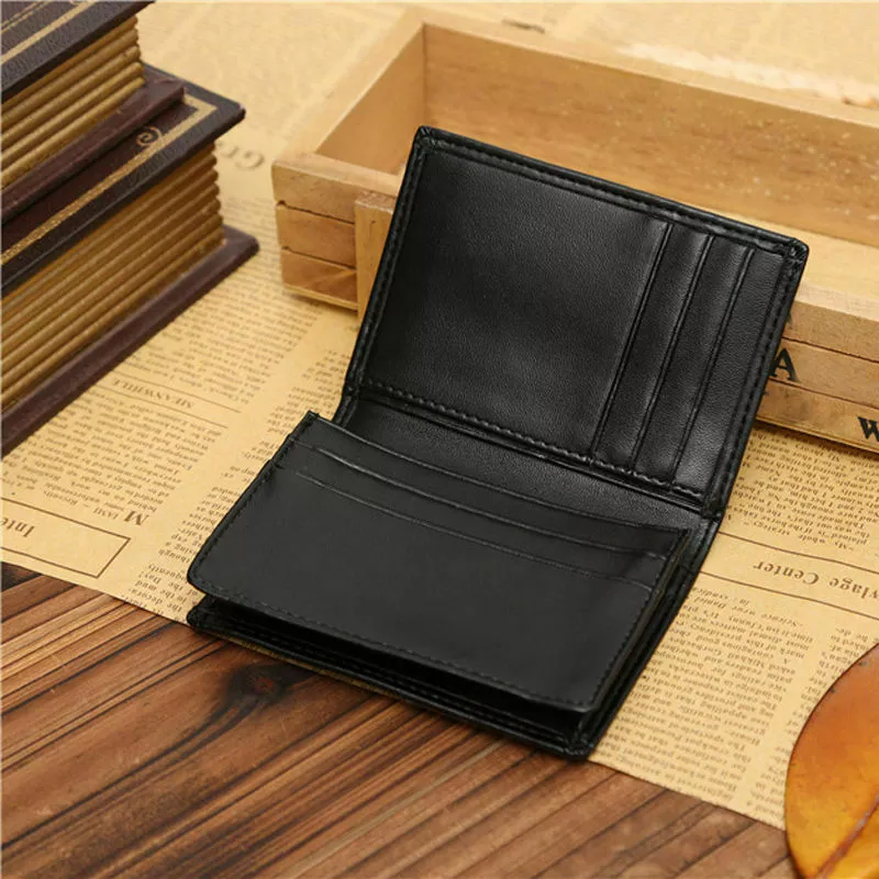 Small Wallet Mens Credit Card Holder Case Coin Purse Black