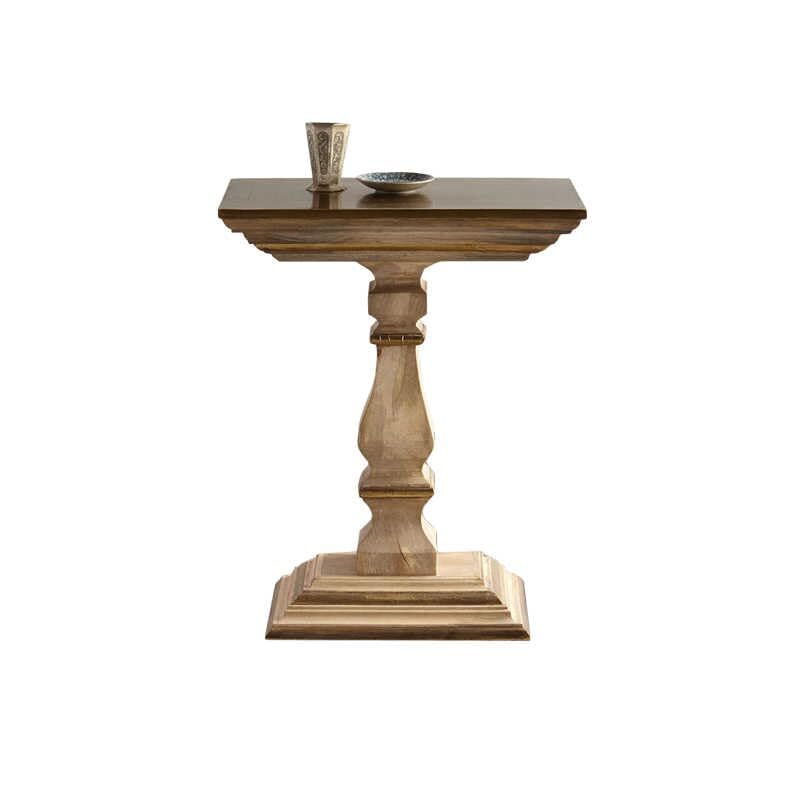 interoknack Country Vintage Solid Wood Pedestal Side Table  Rustic Dist... - $987.00 interoknack Country Vintage Solid Wood Pedestal Side Table  Rustic Dist... - $987.00