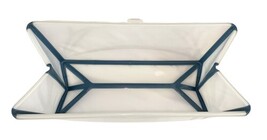 Stokke Flexi Bath Folding Baby Bathtub White Blue w/ Newborn Support No Plug image 6