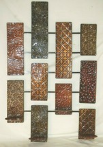 Modern Metal Wall Art Hanging Abstract Sculpture 4 Red Candle Holders Ho... - $98.99 Modern Metal Wall Art Hanging Abstract Sculpture 4 Red Candle Holders Ho... - $98.99