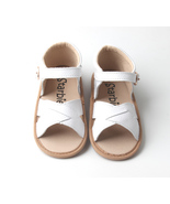 White Soft-Sole Sandals, Toddlers Sandals, Non-Slip Toddler Sandals, Bab... - £24.72 GBP