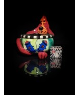 Dog Bowl Dish Puppy Ceramic Art Winchester 7.25" tall