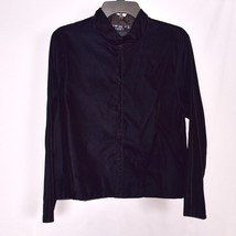 1601 Women&#39;s Velvet Button Up Vintage Jacket Size Large Made In The USA - £9.49 GBP