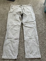 Lucky Brand Straight Khaki Chino Pants Mens Size 34 Flat Front Pockets P... - $12.19