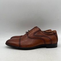 Steve Madden Verdic Mens Brown Leather Cap Toe Oxford Dress Shoes Size 9... - $42.56