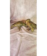 Vtg 1950's Asian Metal pair of  PIGEONS Rustic Patina Birds GARDEN DECOR... - $349.99