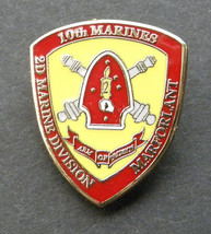 10TH Marines Reg 2ND Marine Div Lapel Pin Badge 1 X 3/4 Inch Usmc Marforlant - $5.68