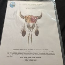 Lone Deer Sonagolese Buffalo Spirit Counted Cross Stitch Chart LD9603 Rare - £9.53 GBP