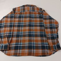 Columbia AM1523 Men's XL Cornell Woods Orange Plaid Flannel Long Sleeve Shirt image 2