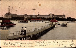 Palm Beach Florada - Perry Docks &amp; Royal Poinciana HOTEL-UDB 1906 Postcard BK58 - £3.90 GBP