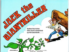 Jack The Giant Killer Arcade FLYER Jack And The Beanstalk Brochure Vinta... - $38.00