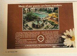 1982 La Mansion Del Norte Hotel Vintage Print Ad San Antonio Texas  pa27 - $7.91