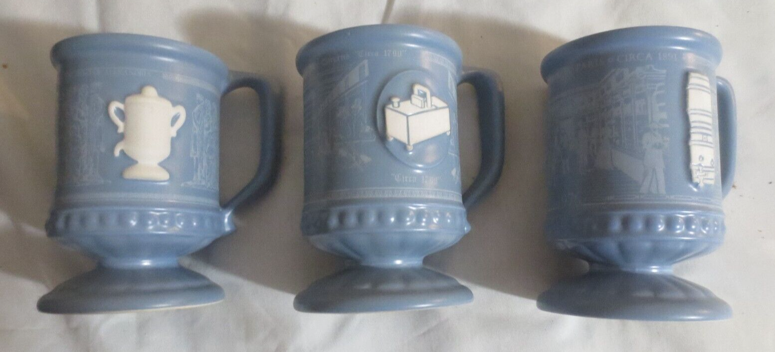 Set of 3 History of Vending Cups Mugs Each Numbered 591 with info Sheets - $27.23