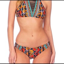2pc Nanette Lepore Stargazer Strappy Mozambique African Bikini Set size XS/S - £54.51 GBP