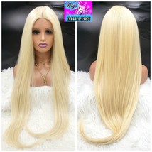 Ariana Grande&quot; 40 inch Synthetic Wig #613 Blonde Deep Part Wig, center part, Glu - £74.70 GBP