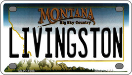 Livingston Montana Novelty Mini Metal License Plate Tag - £11.76 GBP