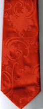 Serge Saint Yves Neck Tie Chestnut Brown Brocade Wide 100% Polyester - £5.70 GBP