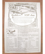 1989 Golden Asp Day Aircraft Modeling Max&#39;s Models A4 Size Item Advertis... - $247.84 MXN