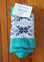 Aeropostale cozy slipper socks non-slip women&#39;s ONE SIZE holiday fair isle - £11.92 GBP