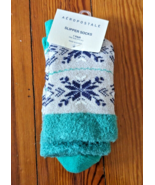 Aeropostale cozy slipper socks non-slip women&#39;s ONE SIZE holiday fair isle - £11.83 GBP