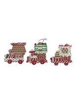 Clay Dough Gingerbread Flat Train Ornaments (Set of 3) - £22.77 GBP