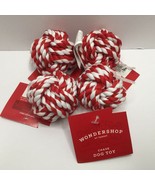 Wondershop Braided Ball Dog Toy Chew Red Set 4 - £19.74 GBP