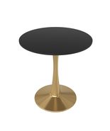 LeisureMod Bristol 24&quot; Round Dining Table Gold Base with Black Top - $3,027.80 MXN+