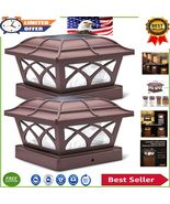 Weatherproof Solar LED Post Caps - Brown Glass Lights for Deck and Fence... - $959.90 MXN