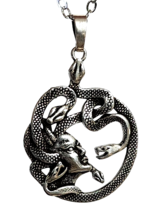 Halskette mit Medusa-Anhänger, 61 cm, Kette, Göttin, Fluch, Königin,... - £13.00 GBP