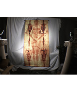 Shroud of Turin, Full Size Body, Sepia on Linen Cloth, 6 x 3 feet, Book - £145.14 GBP