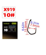 Hirisi 15pcs High Carbon Steel Carp Fishing Hooks Micro Barbed with Eye ... - $9.51 CAD
