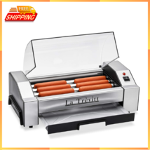 Hot Dog Roller- Sausage Grill Cooker Machine- 6 Hot Dog Capacity - Comme... - £69.08 GBP