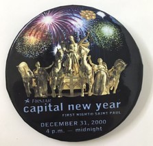 First Star Capital New Year St. Paul Minnesota Button Pin Fireworks Monu... - £10.80 GBP