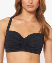 BLEU ROD BEATTIE Bikini Swim Top Shirred Underwire Black Size 36DD $79 -... - $26.99