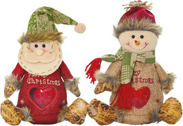 2 p0cs Christmas Gift Doll Bags Christmas Apple Bags Decoration Santa Snowman - £7.37 GBP