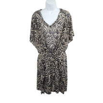 H&amp;M WOMENS SIZE LARGE ZEBRA PRINT BELTED SWIM COVER UP DRESS - $363.95 MXN