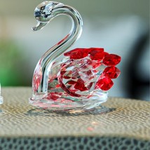 Crystal Swan Decor Glass Figurine for Home Symbol 2.13*1.57*2.28in - $22.01