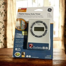 GE SunSmart Indoor Plug-In Digital 7-Day Programmable Timer White 2 Outlets NEW - £13.27 GBP