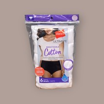 Hanes Cotton Briefs 5 Pk Womens 6/Medium White Ultimate Breathable Cool ... - $10.89